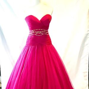 FLIRT  by Maggie Sottero, hot  pink formal,  prom, size 6,